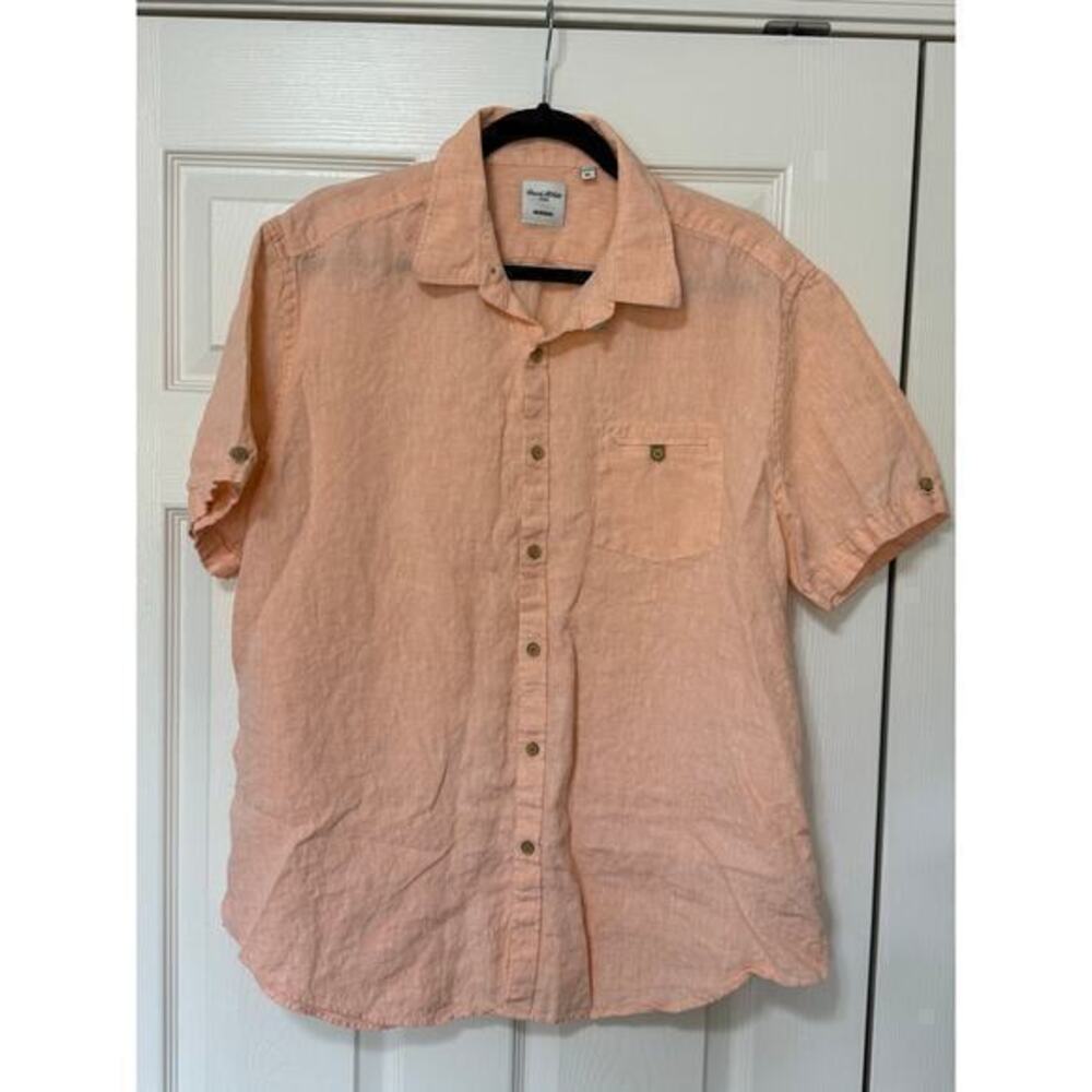 Baird McNutt Linen Murano button down short sleeve shirt